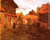 Fritz Thaulow Canvas Paintings - After The Rain